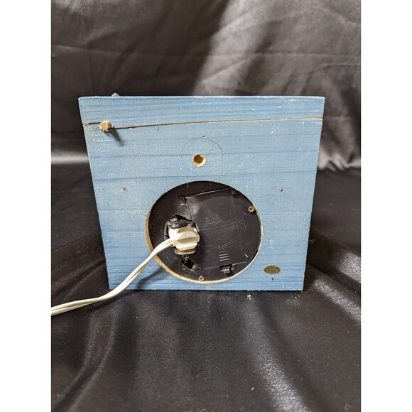 Rustic Log Cabin Lighted Chapel Pines Snow 9”. Corded Light. READ. - Picture 9 of 10